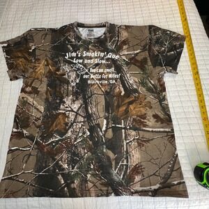 Russell‎ Outdoors Realtree Camo T-Shirt Jims Smokin Que BBQ Graphic Mens 3XL
